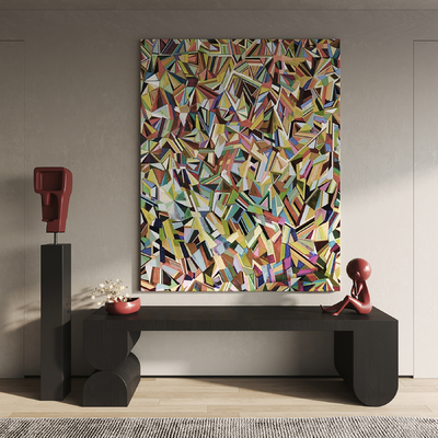  抽象装饰画su模型 