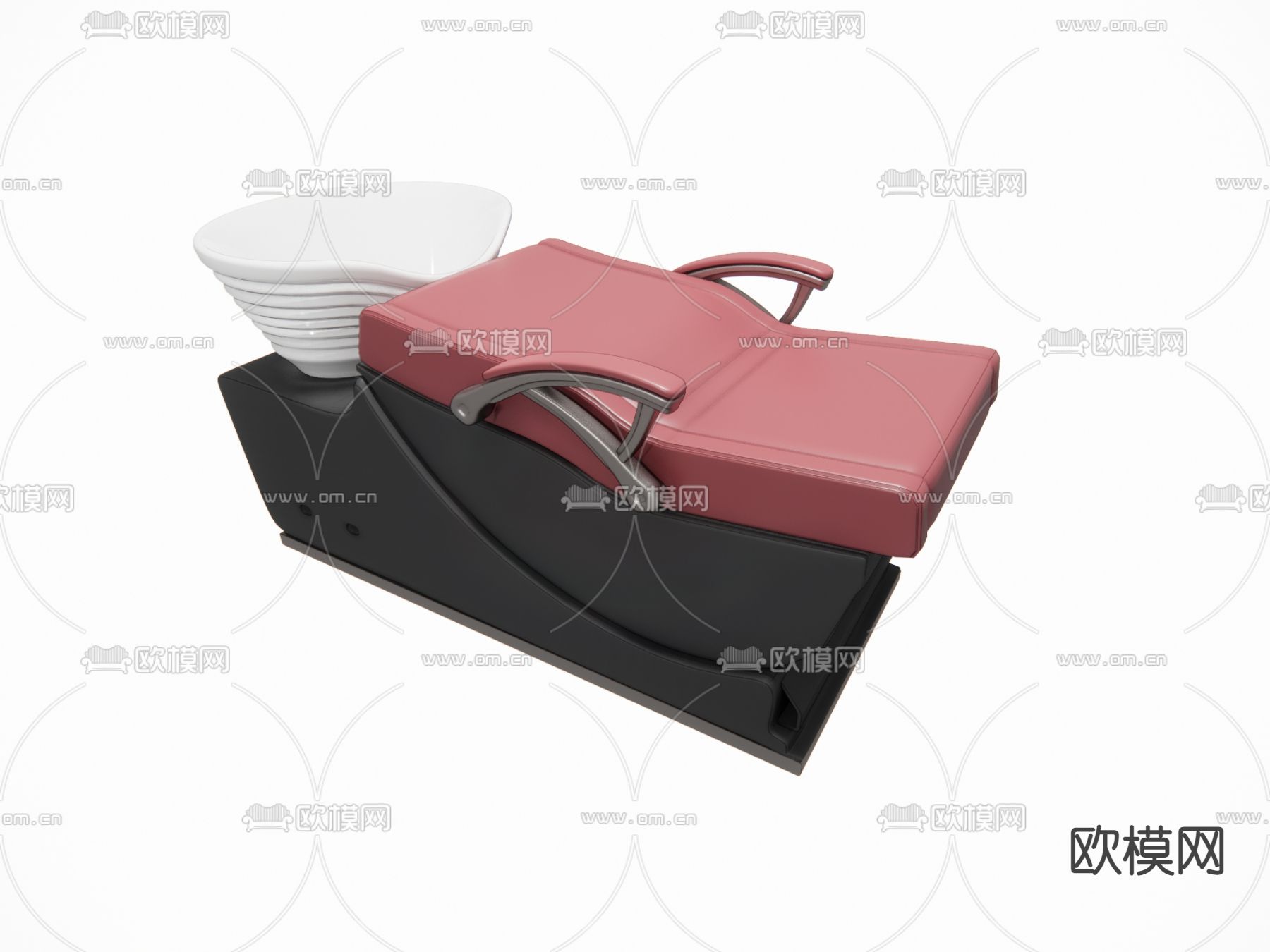 理发店洗头床 美发店洗头床su模型下载（渲染图1）