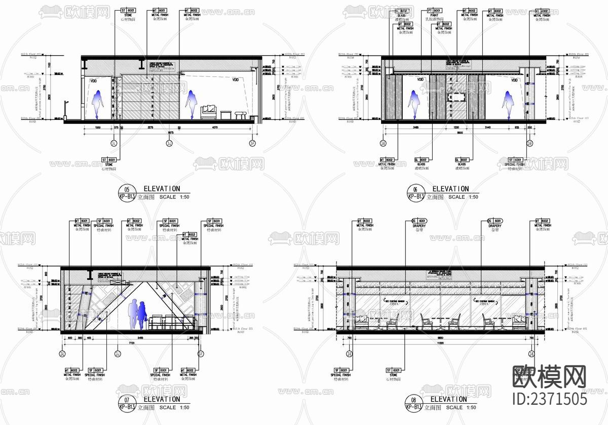 行政酒廊酒馆设计cad施工图下载（渲染图5）