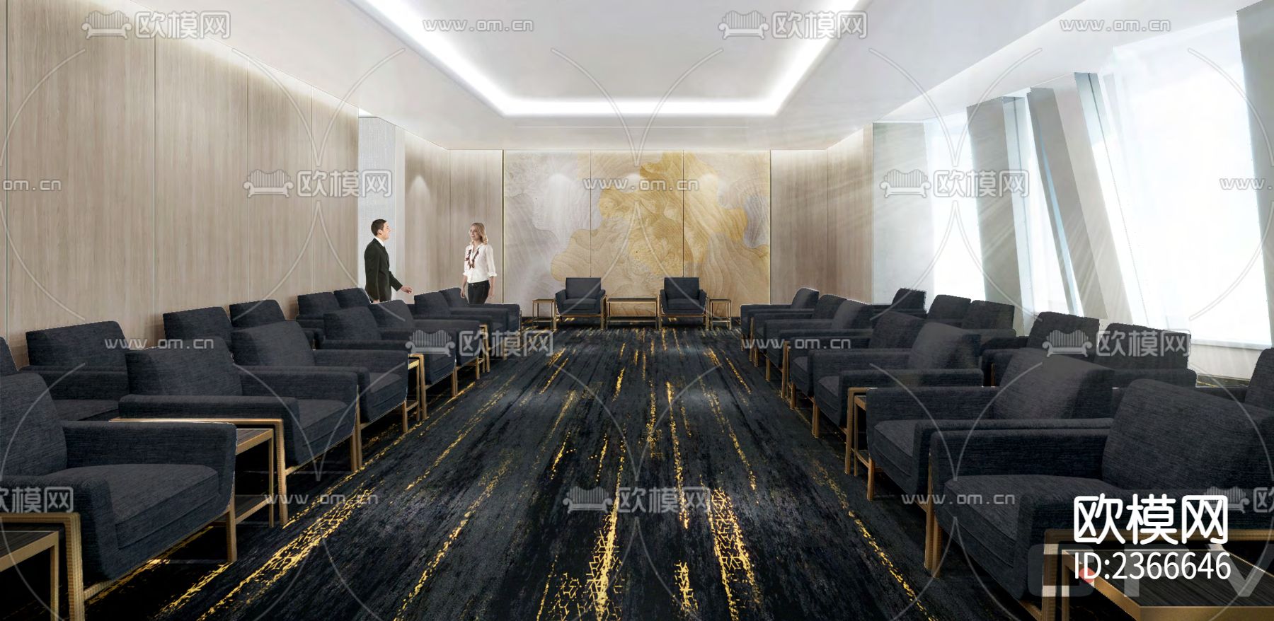 中国华润大厦 办公楼cad施工图下载（渲染图4）