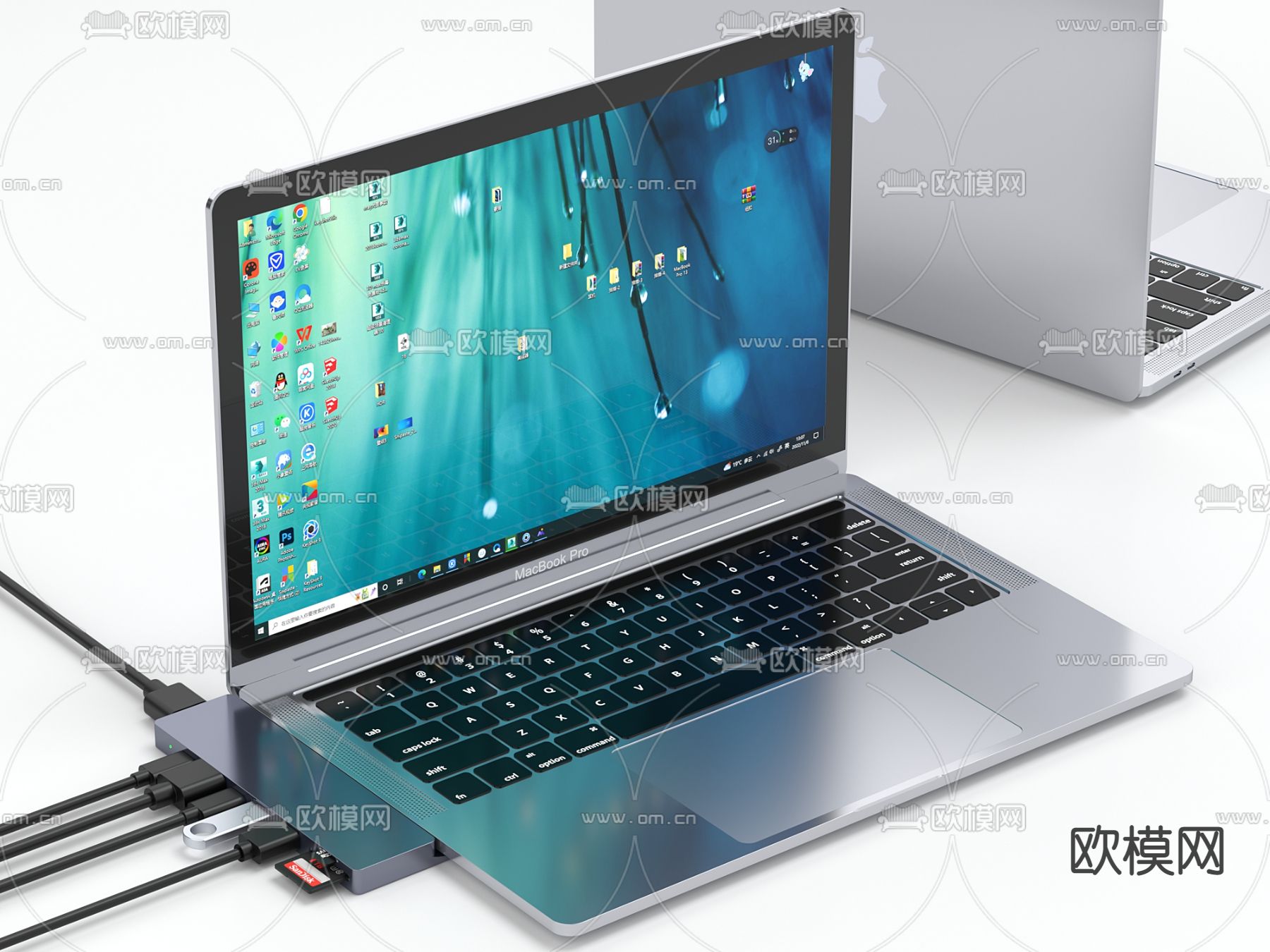 苹果笔记本电脑su模型下载（渲染图1）