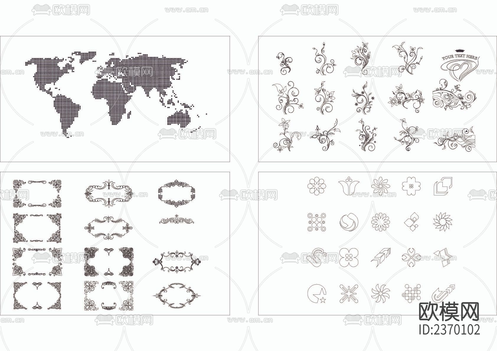 花纹CAD图库下载（渲染图5）