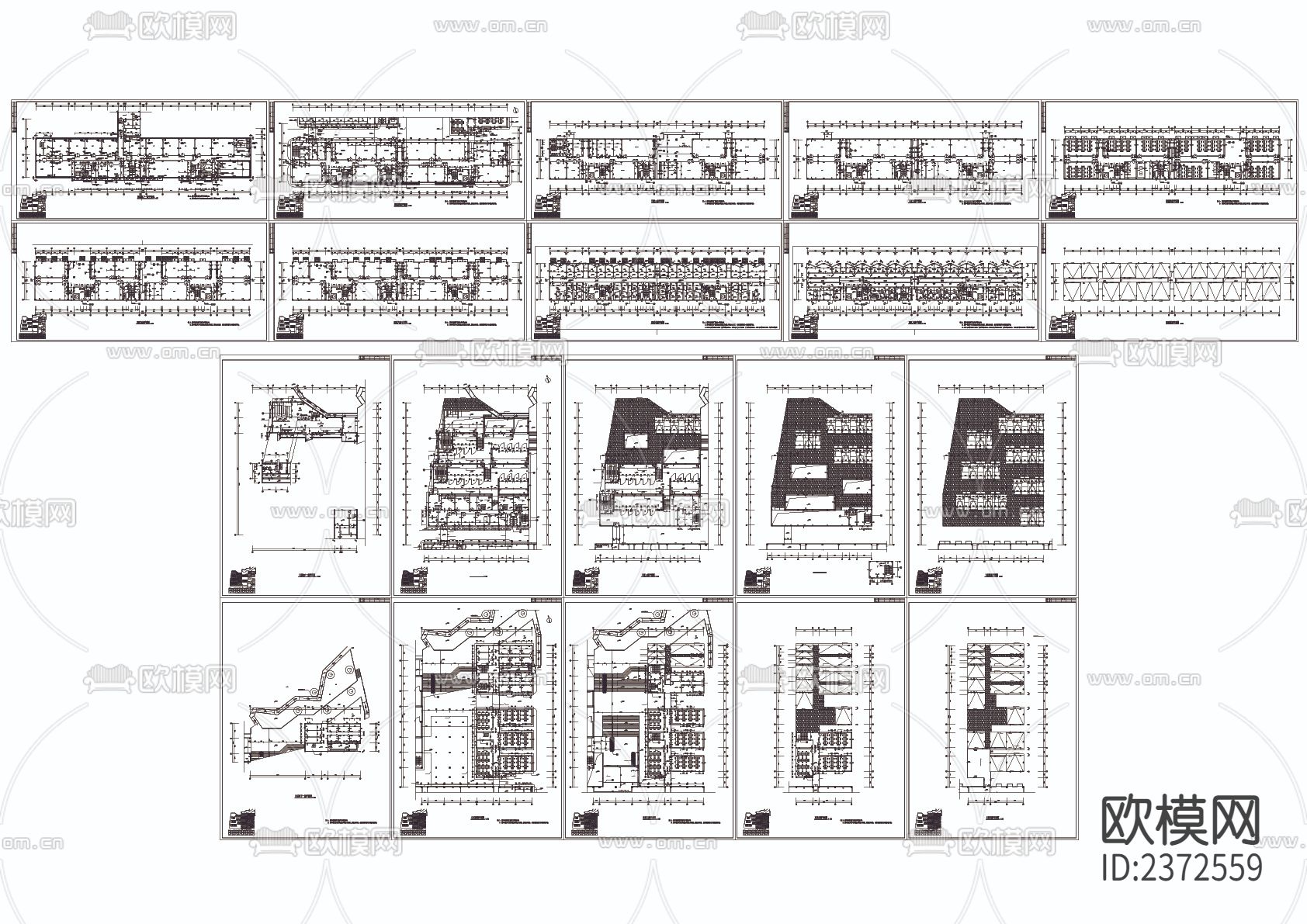 某大学科技实验楼cad施工图下载（渲染图1）