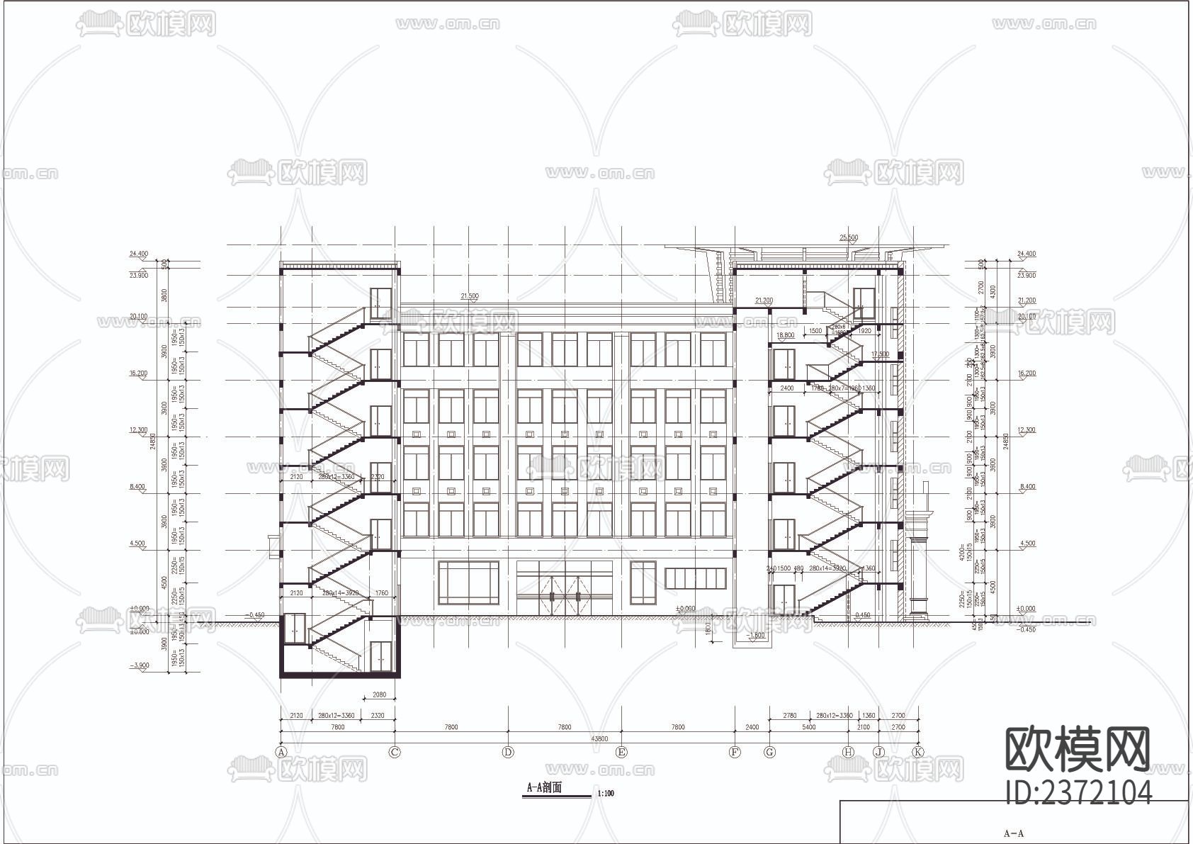 金州商贸城全套建筑设计cad施工图下载（渲染图4）