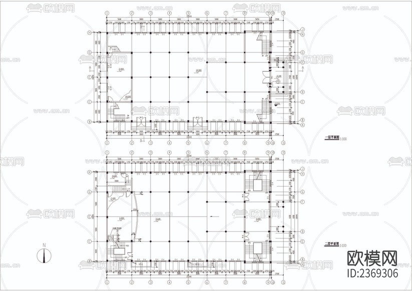 三層教堂建筑CAD施工圖下載(渲染圖3)