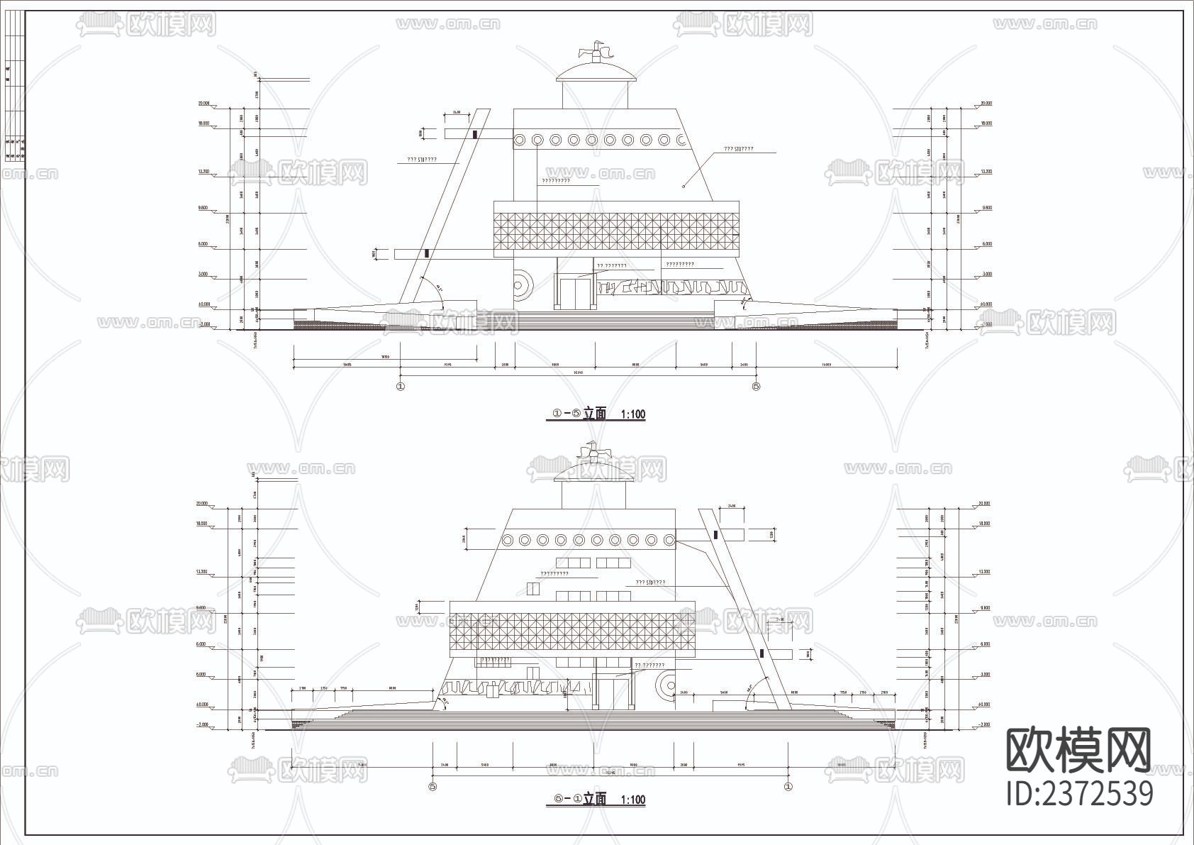 某博物馆建筑cad施工图下载（渲染图5）