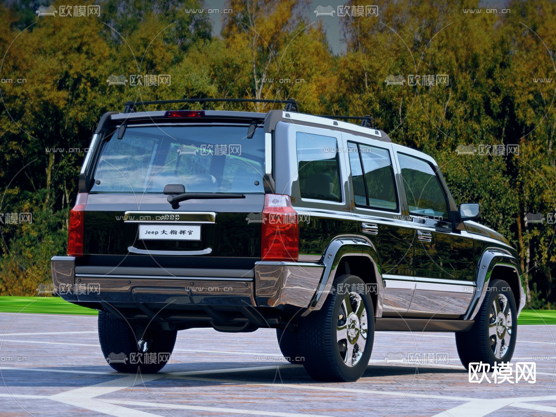 jeep汽车3d模型下载（渲染图2）