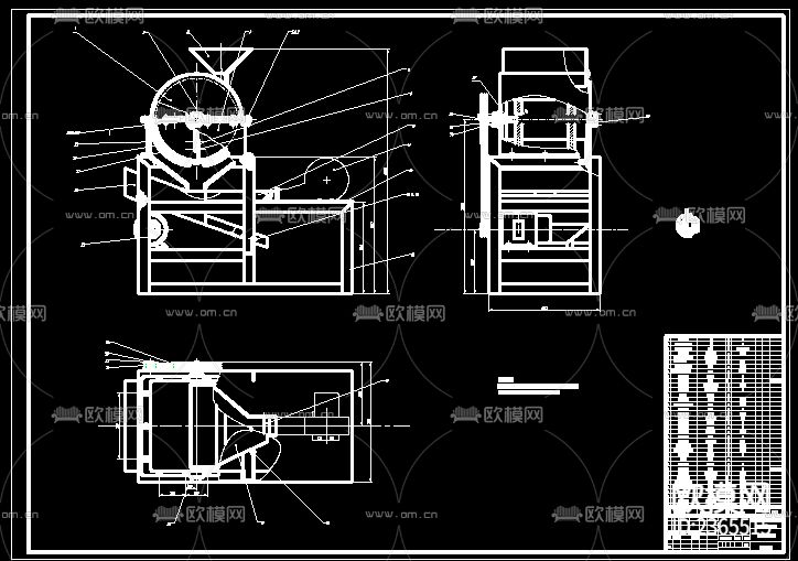 蚕豆脱壳机装配图节点大样下载