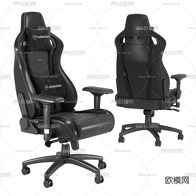 皮革电竞椅 办公椅3d模型下载