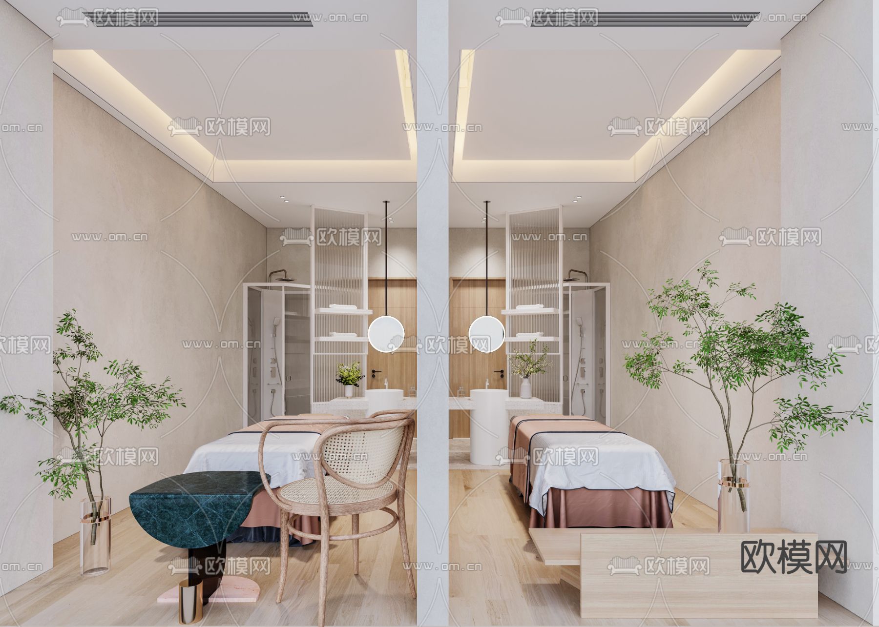 spa 理疗室 推拿室3d模型下载