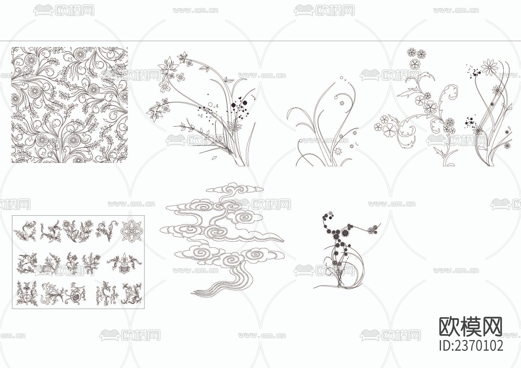 花纹CAD图库下载（渲染图6）