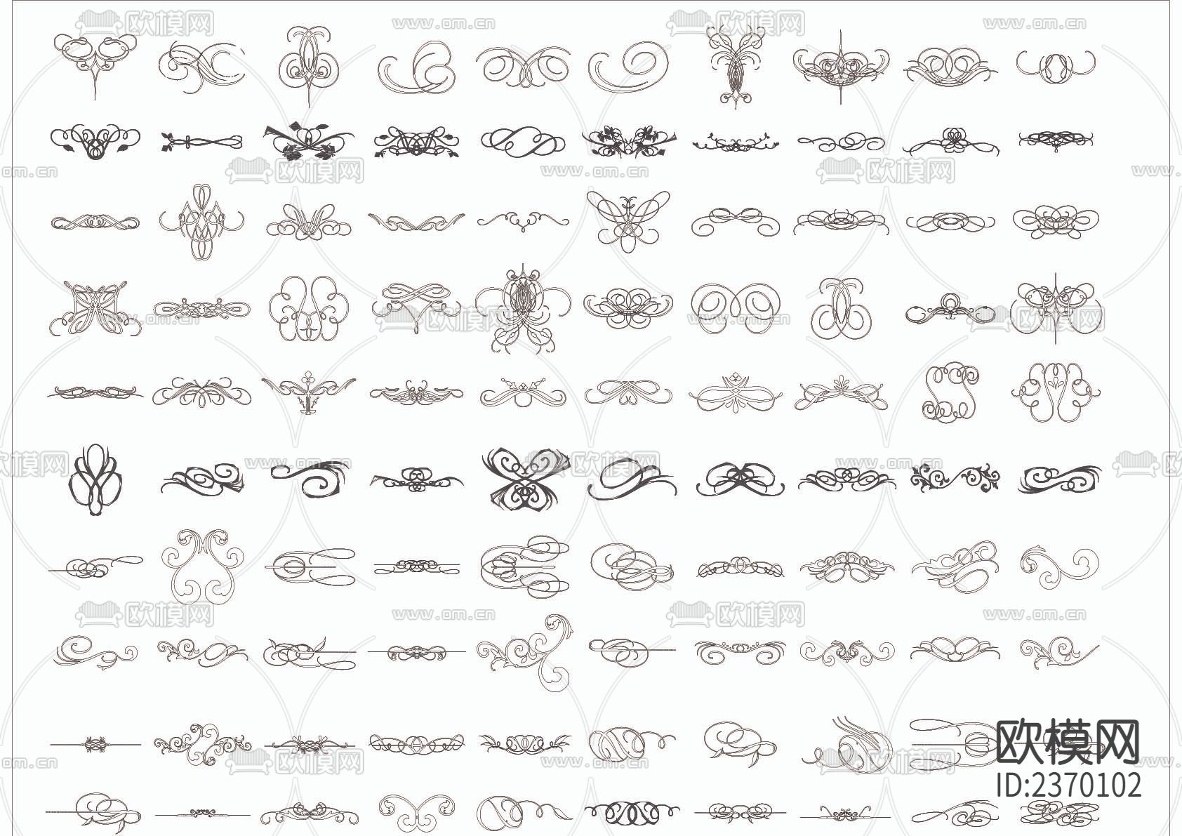 花纹CAD图库下载（渲染图1）