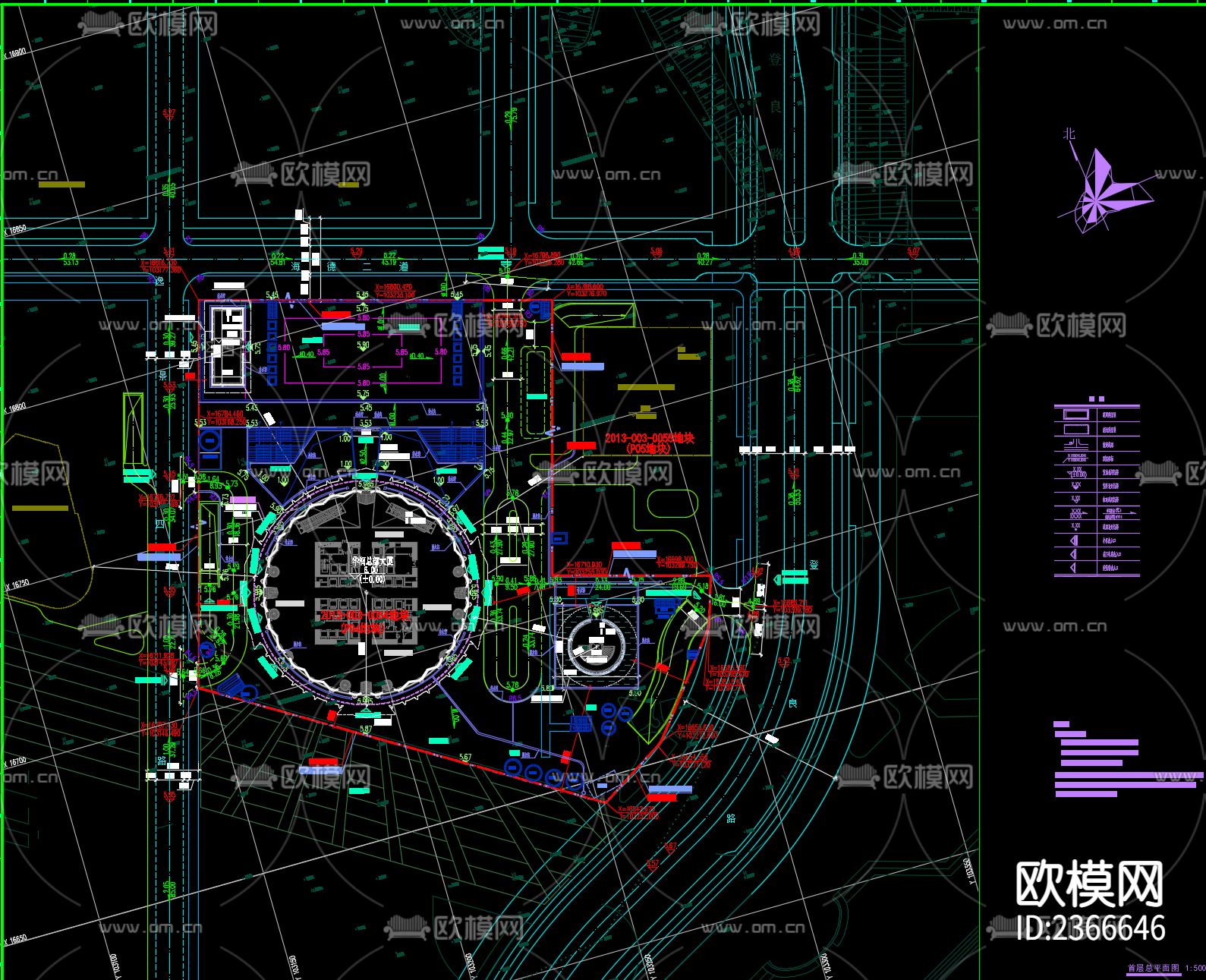 中国华润大厦 办公楼cad施工图下载（渲染图6）