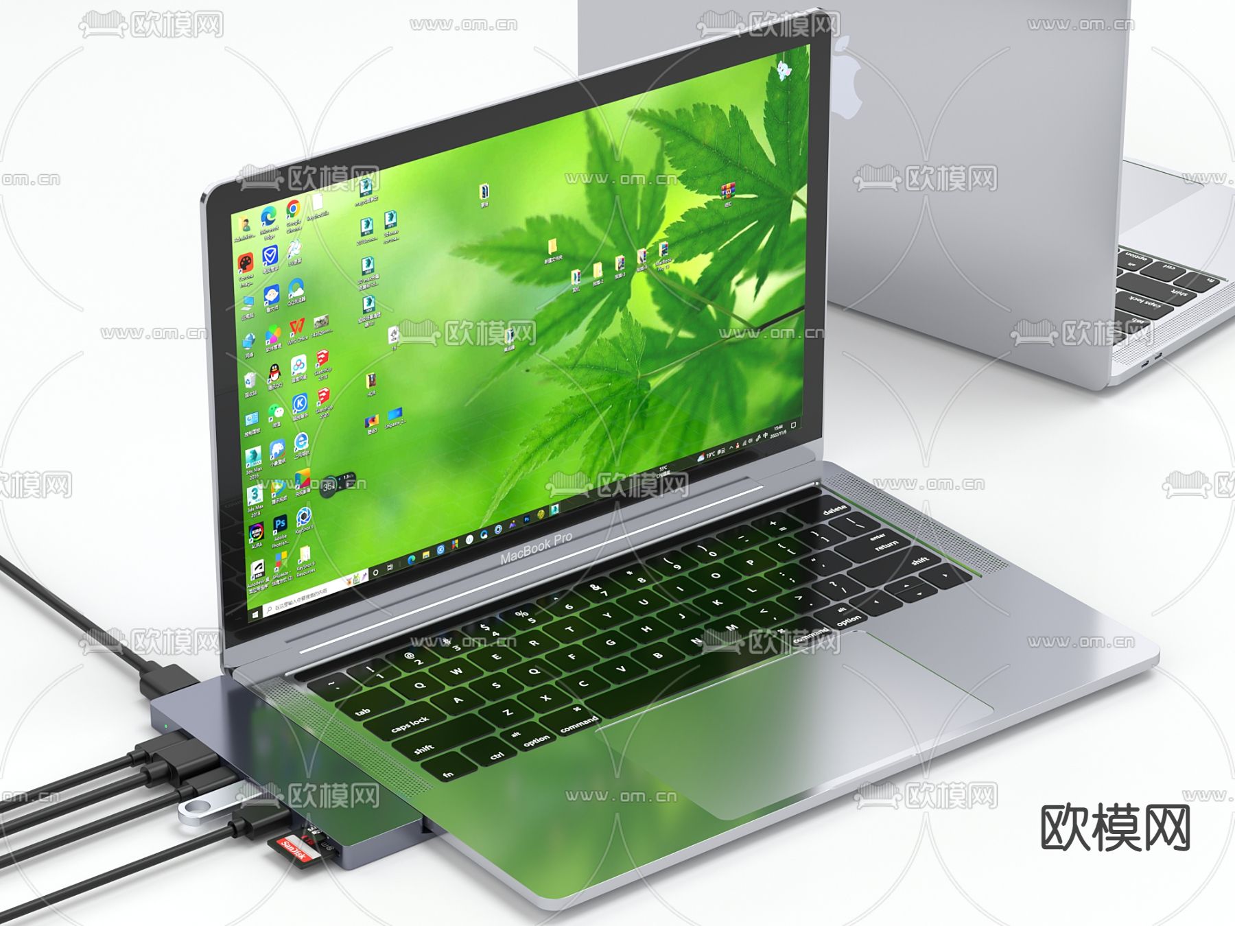 苹果笔记本电脑3d模型