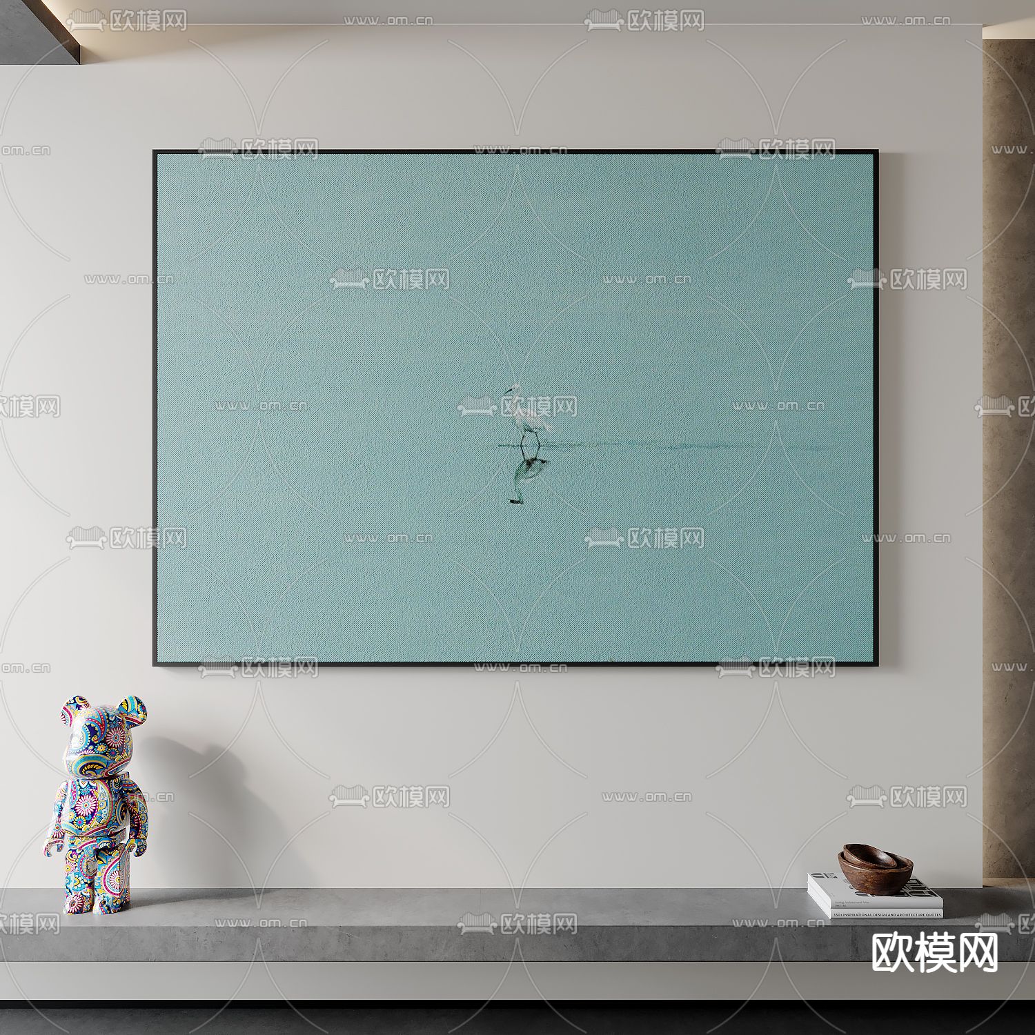 现代装饰画su模型