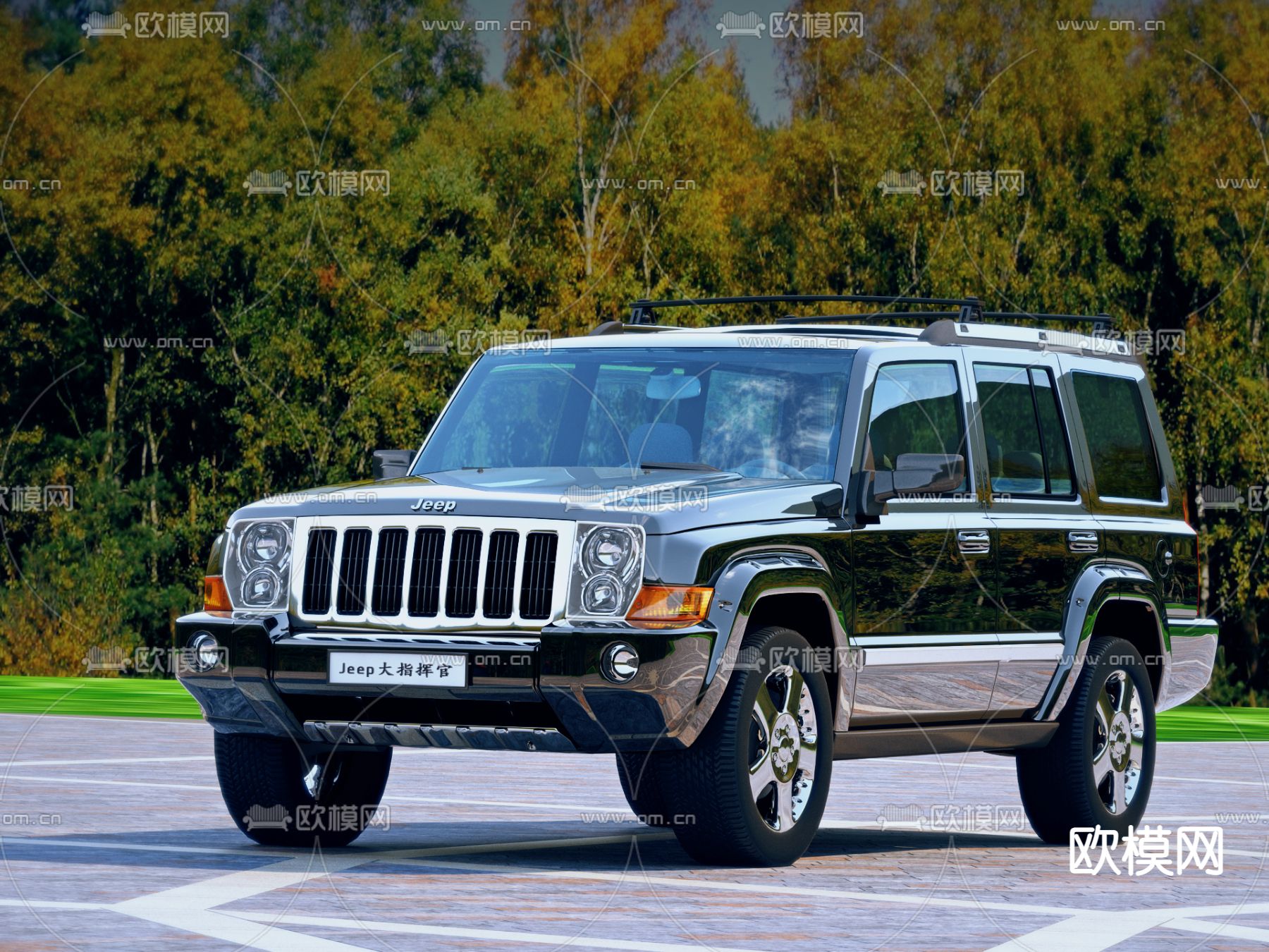 jeep汽车3d模型下载（渲染图1）