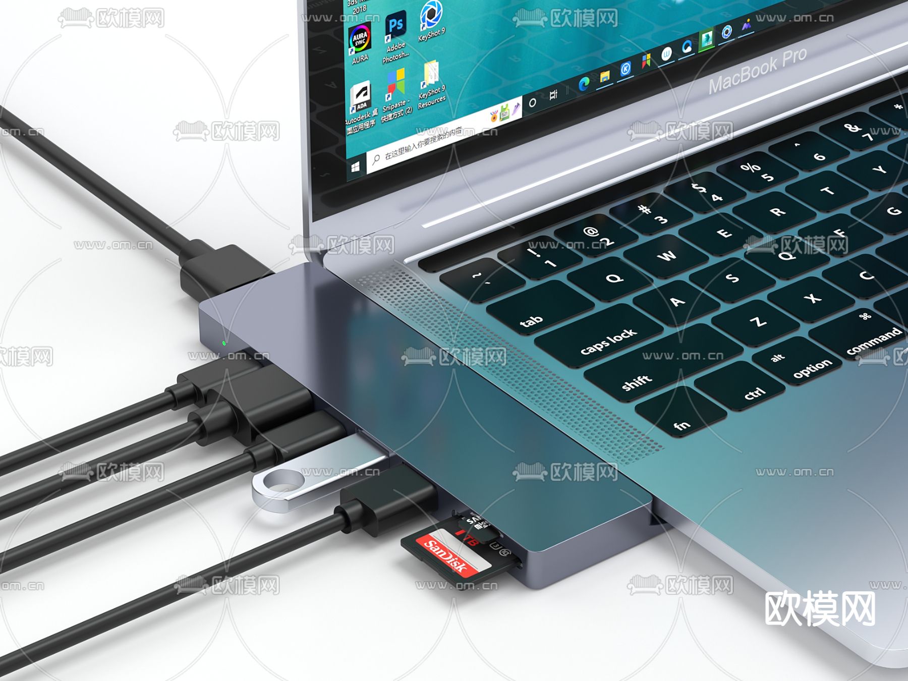 苹果笔记本电脑su模型下载（渲染图3）