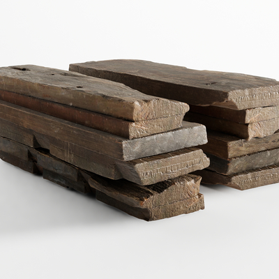  现代旧木板su模型 