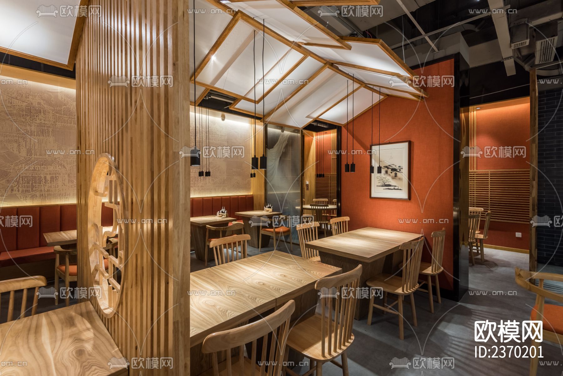 快餐店CAD施工图下载（渲染图4）