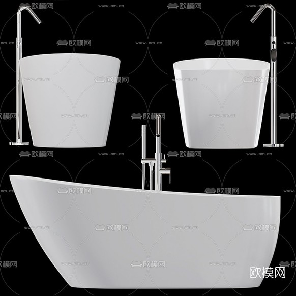 现代浴缸3d模型下载(渲染图3)