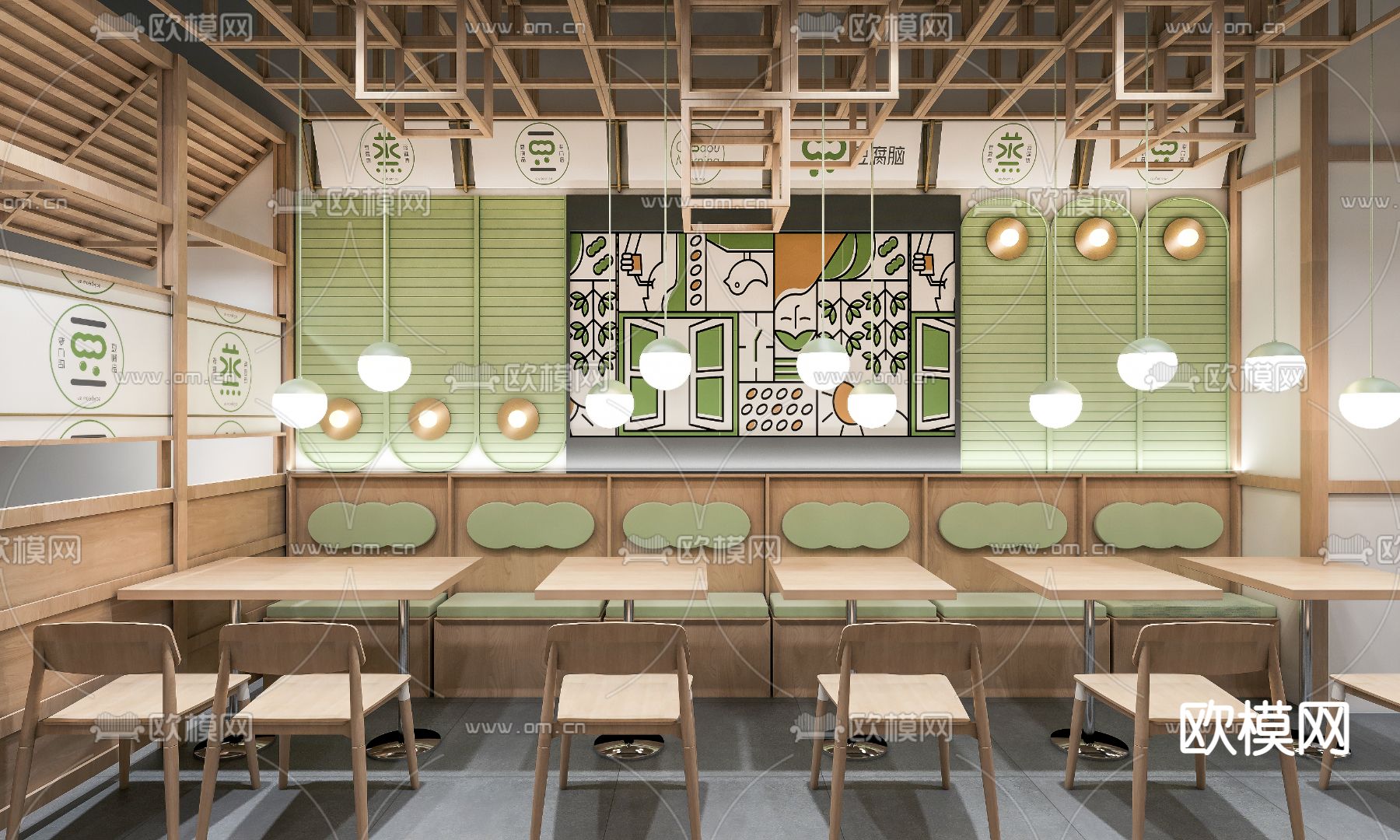 日式料理餐厅su模型