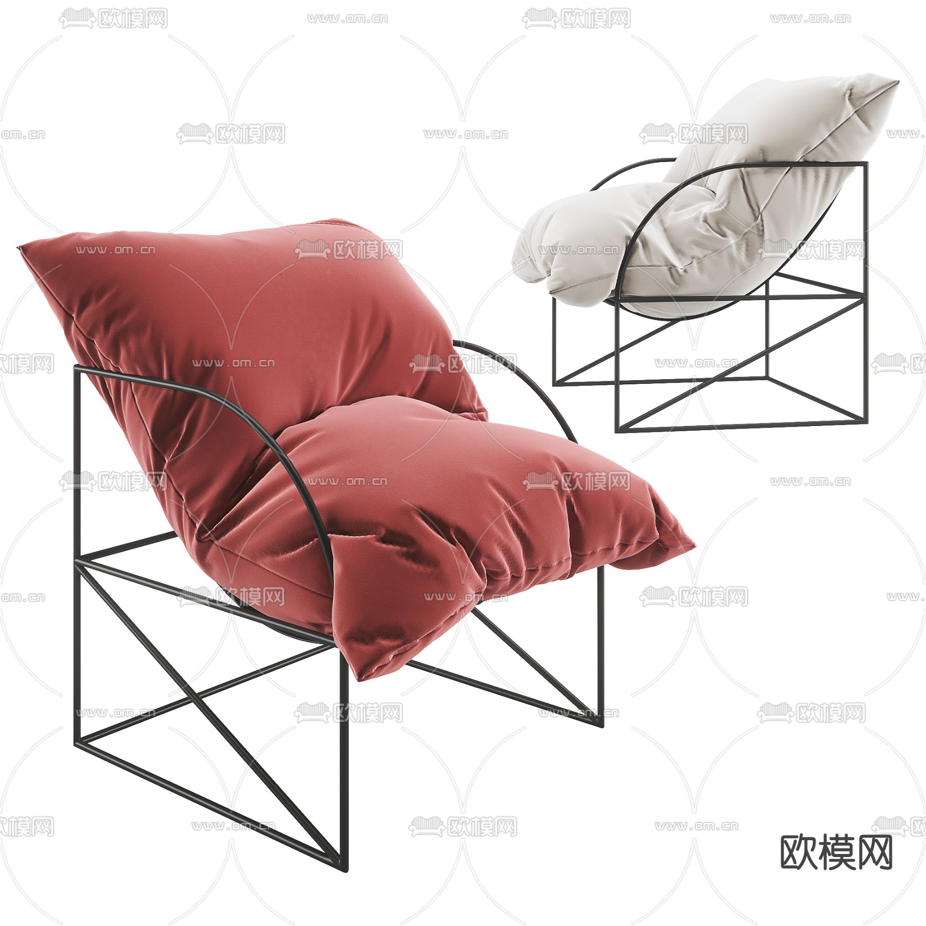 现代休闲椅su模型