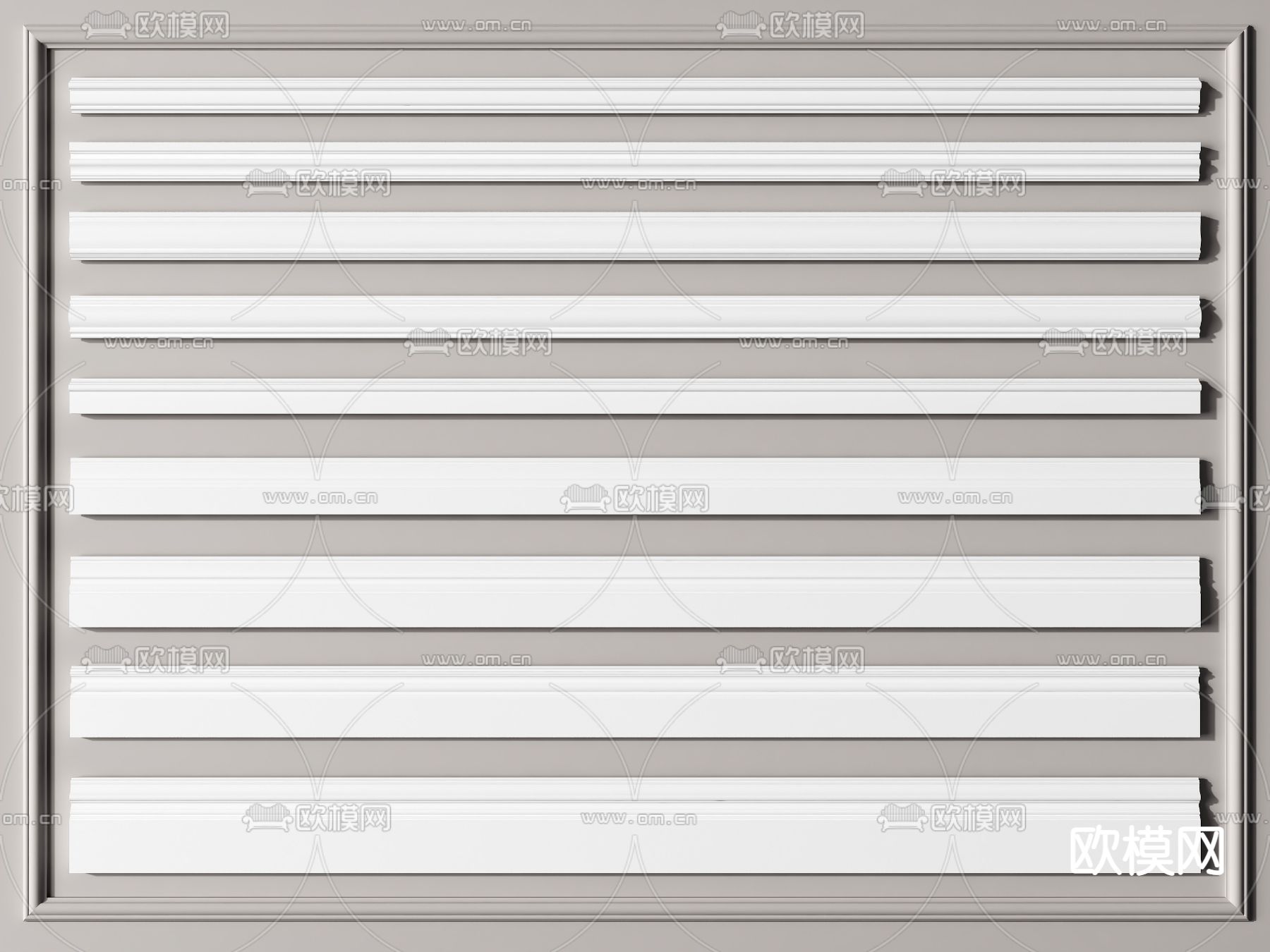 石膏线 踢脚线3d模型下载