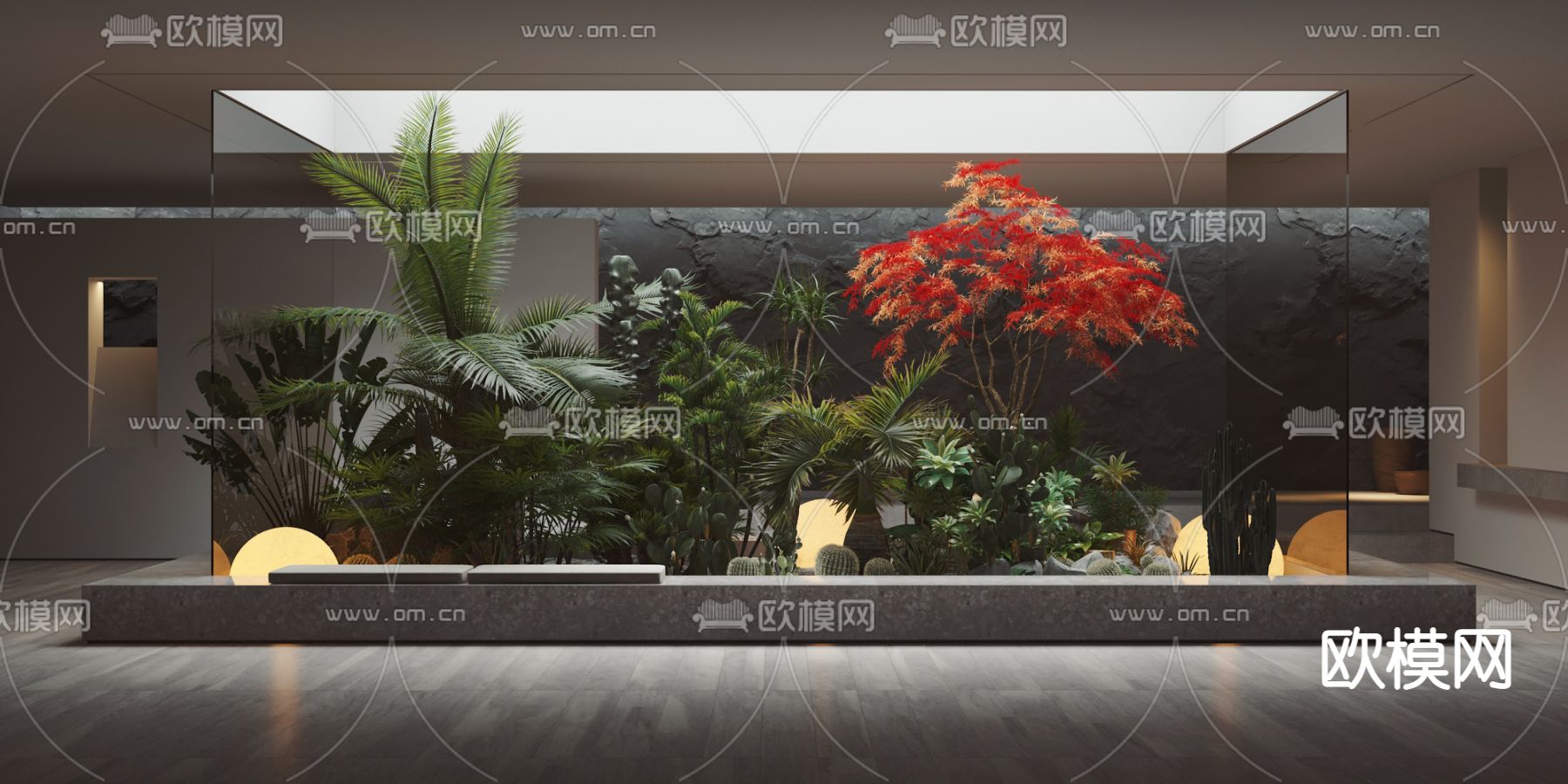 植物堆天井 景观小品3d模型下载_ID12201991_3dmax免费模型-欧模网