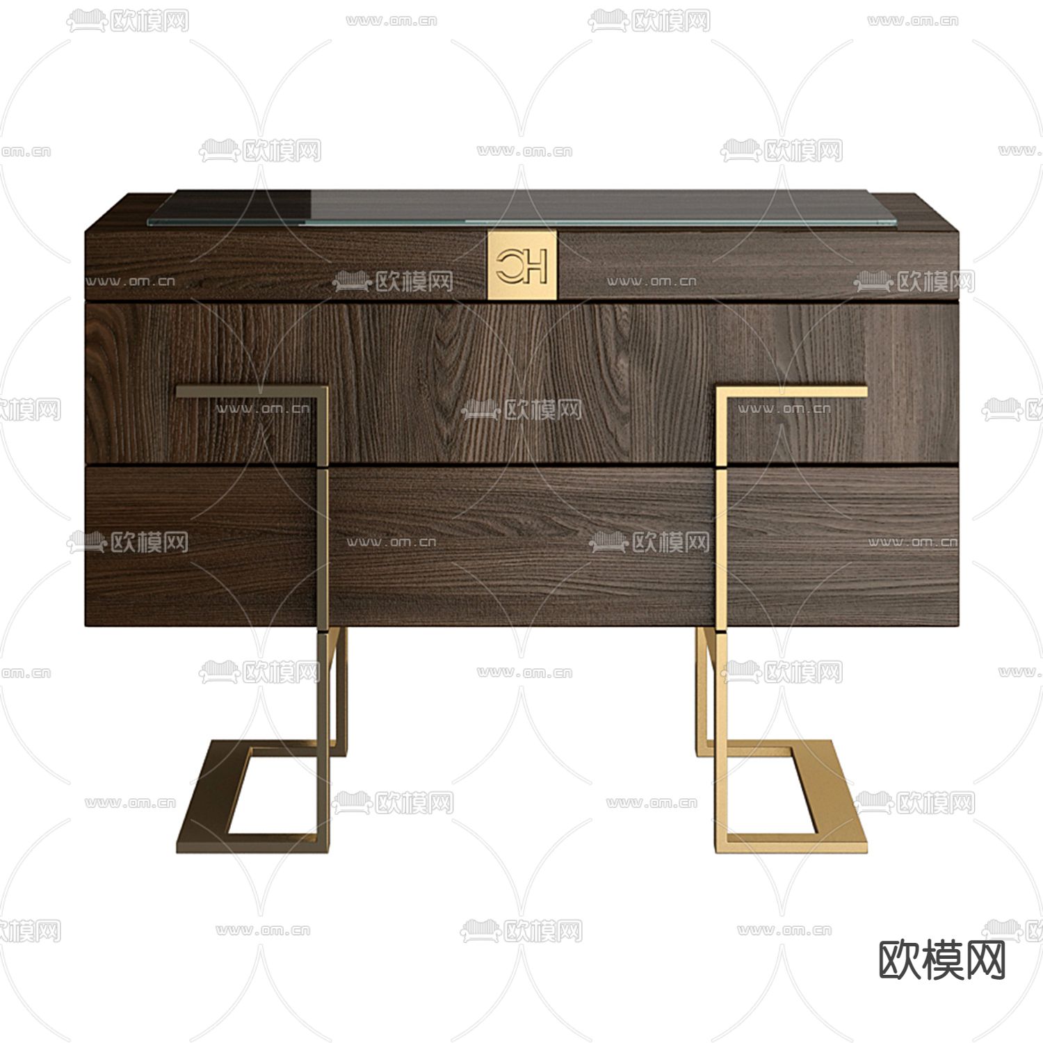 B&B italia 电视柜 床头柜3d模型下载（渲染图4）