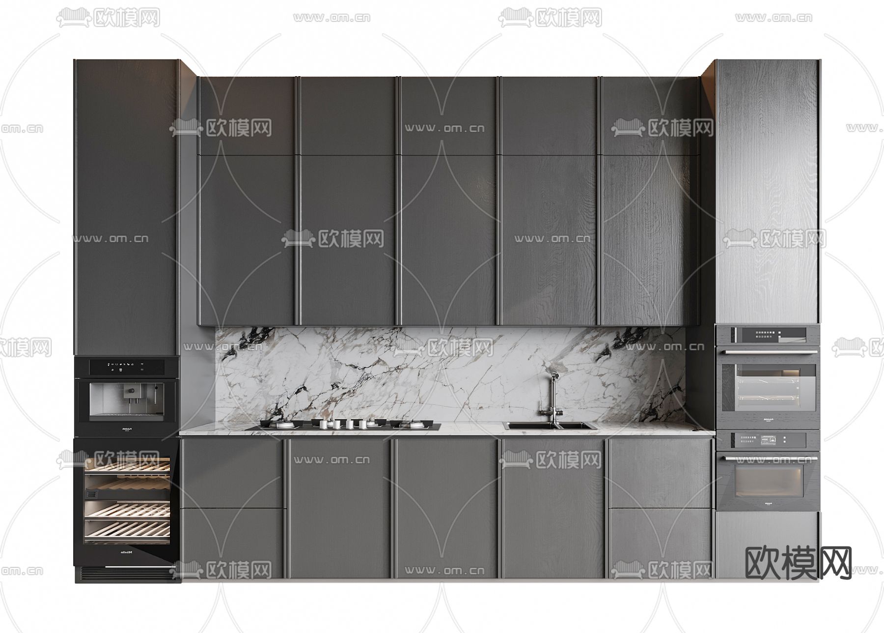 暗黑系橱柜3d模型下载