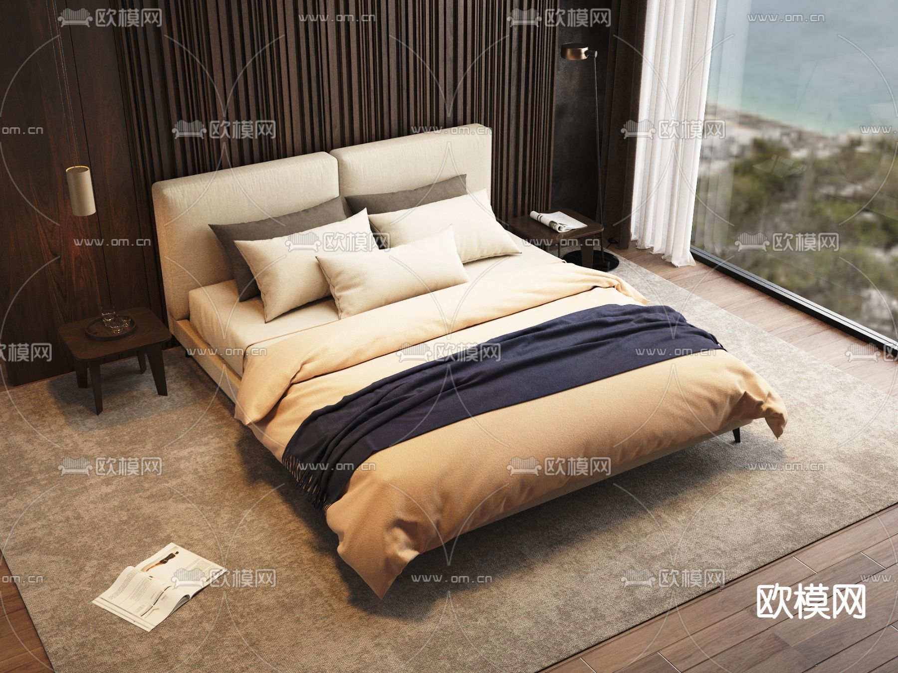 POLIFORM 双人床3d模型下载