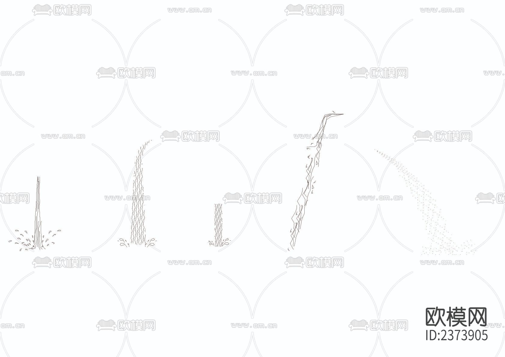 喷泉屋脊cad图库下载（渲染图4）