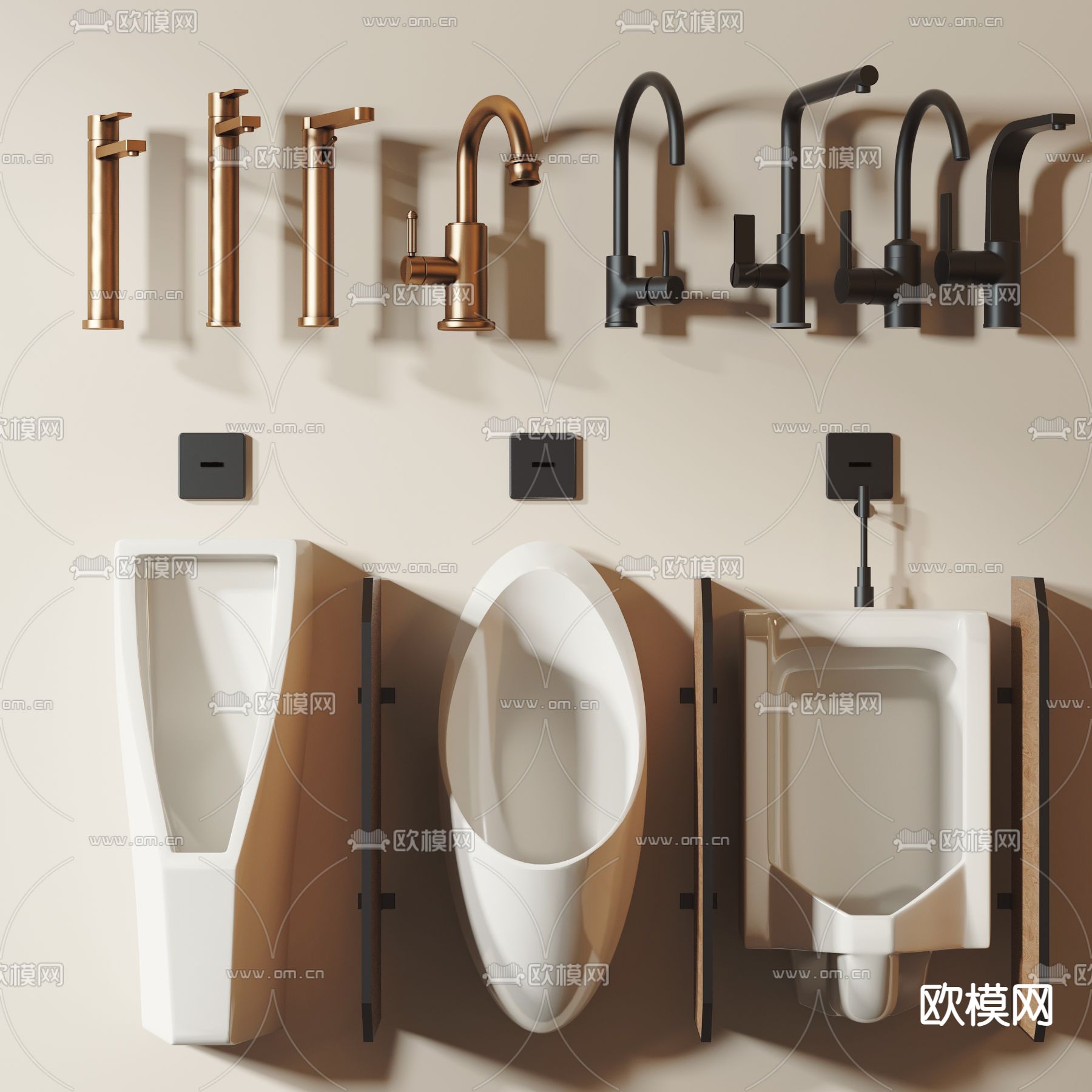 水龙头 小便斗 洁具3d模型