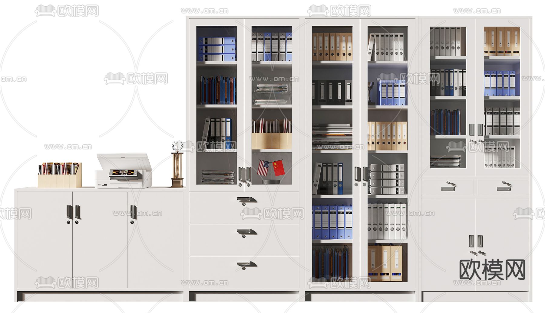 文件柜 档案柜 资料柜3d模型下载