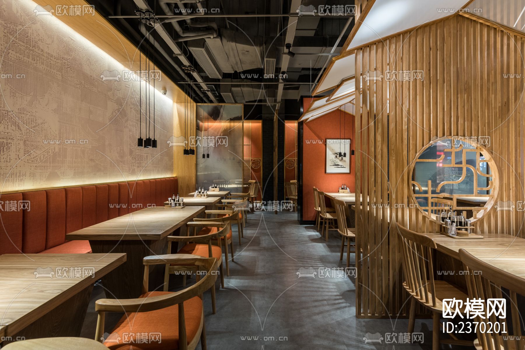 快餐店CAD施工图下载（渲染图3）