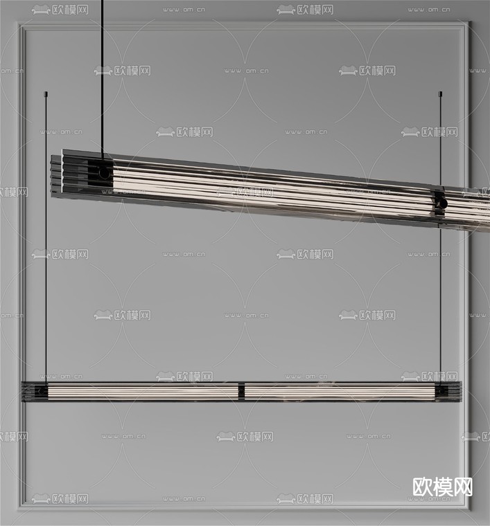 极简长条吊灯3d模型下载_ID12203232_3dmax免费模型-欧模网