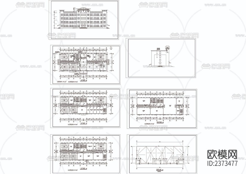 某中學(xué)綜合樓建筑CAD施工圖下載(渲染圖1)