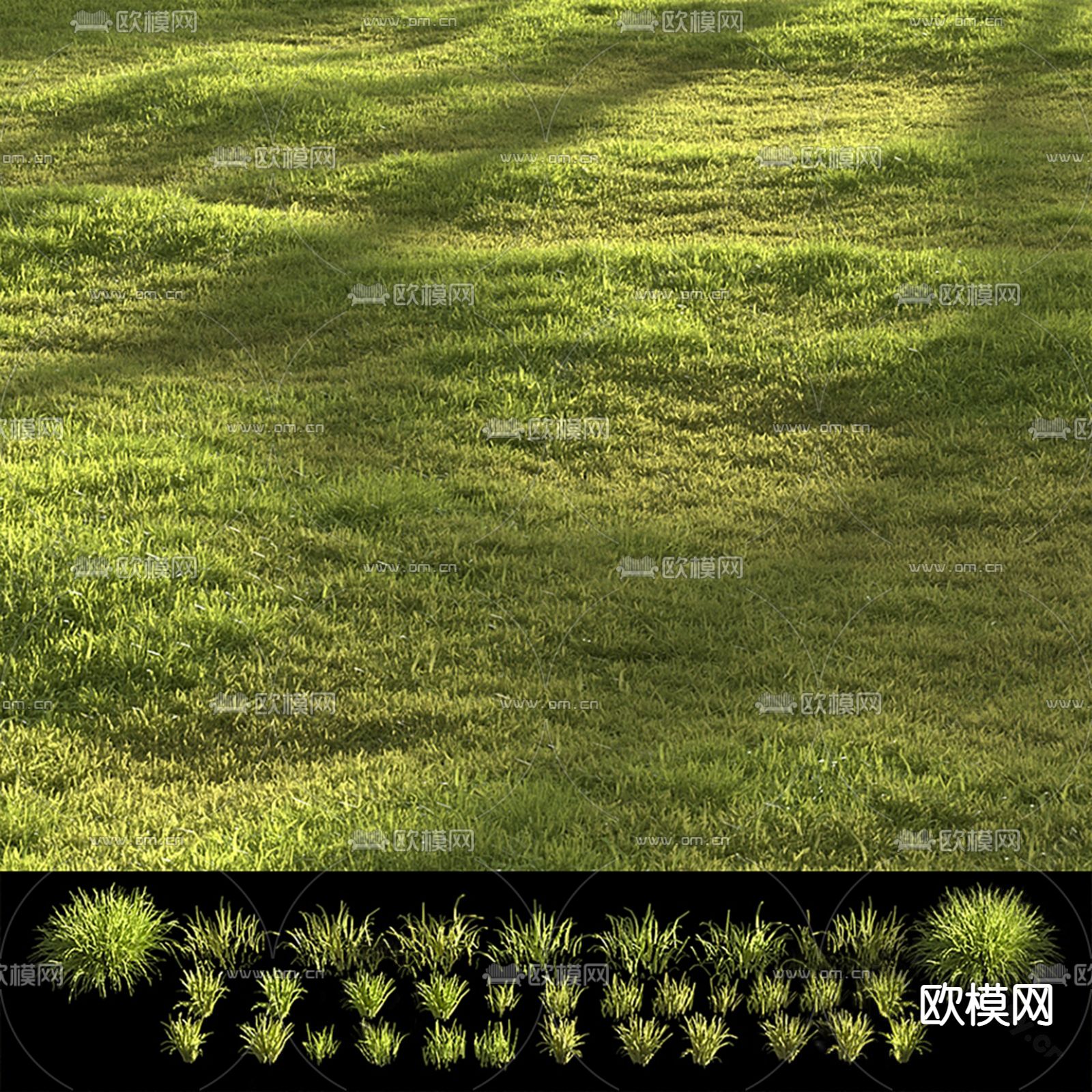 现代草坪su模型下载_ID12202779_sketchup模型下载-欧模网
