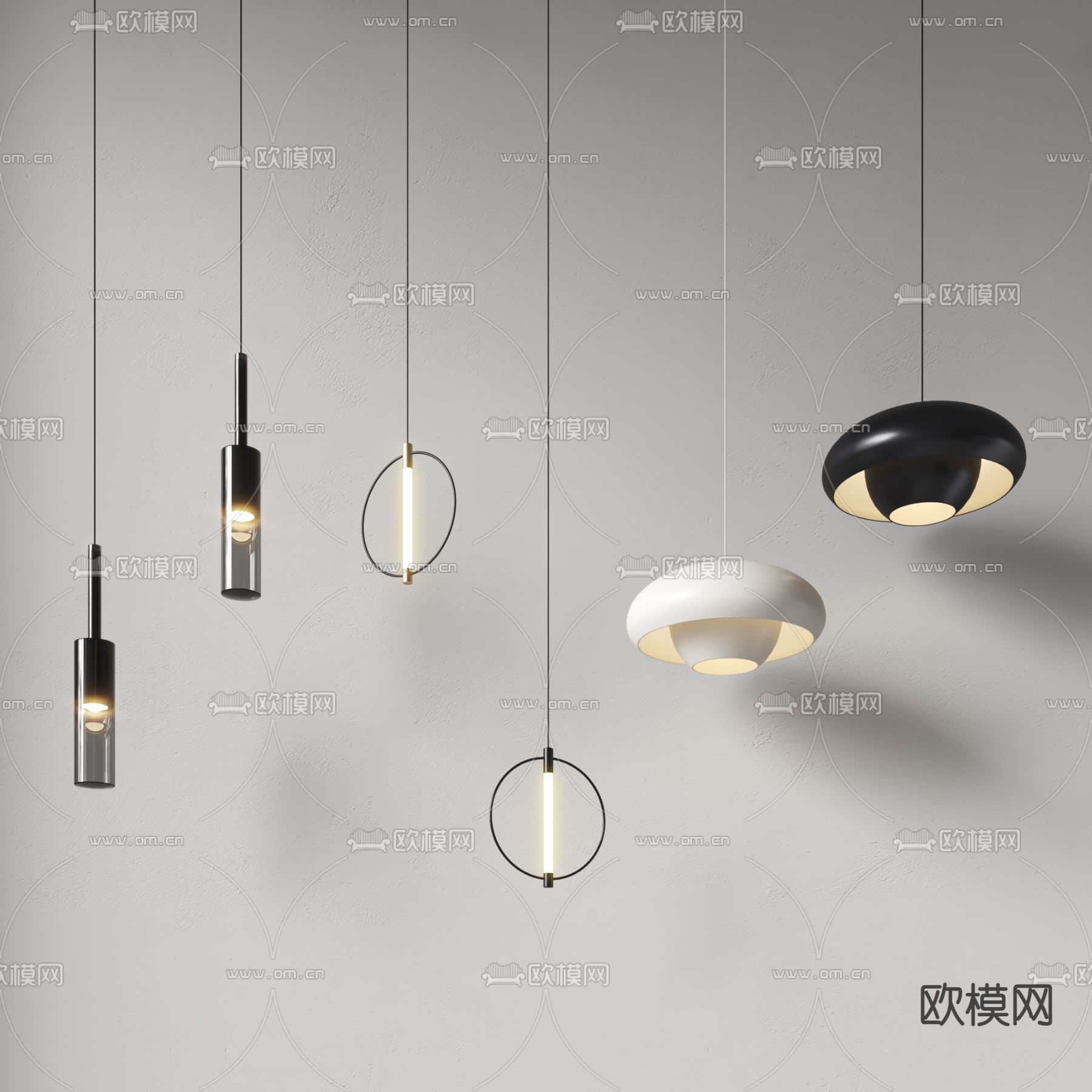 轻奢吊灯3d模型下载