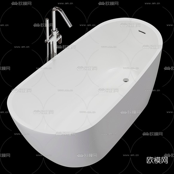 现代浴缸3d模型下载(渲染图2)