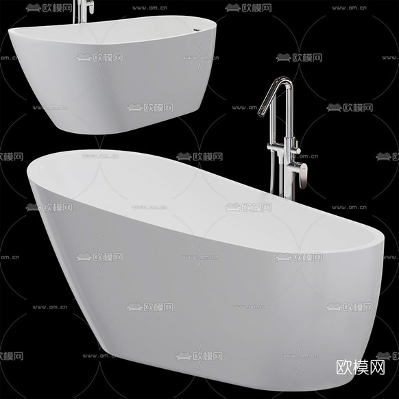 现代浴缸3d模型下载(渲染图1)