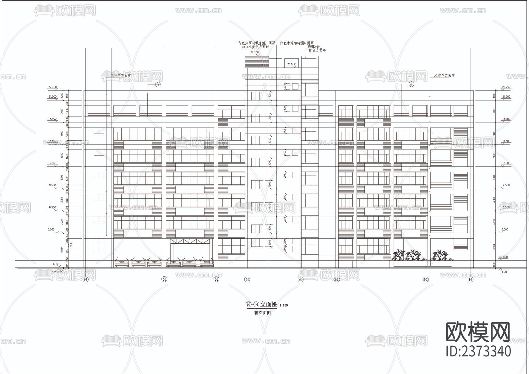 水利局办公大楼建筑CAD施工图下载（渲染图6）