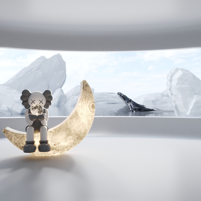  现代KAWS潮玩雕塑su模型 