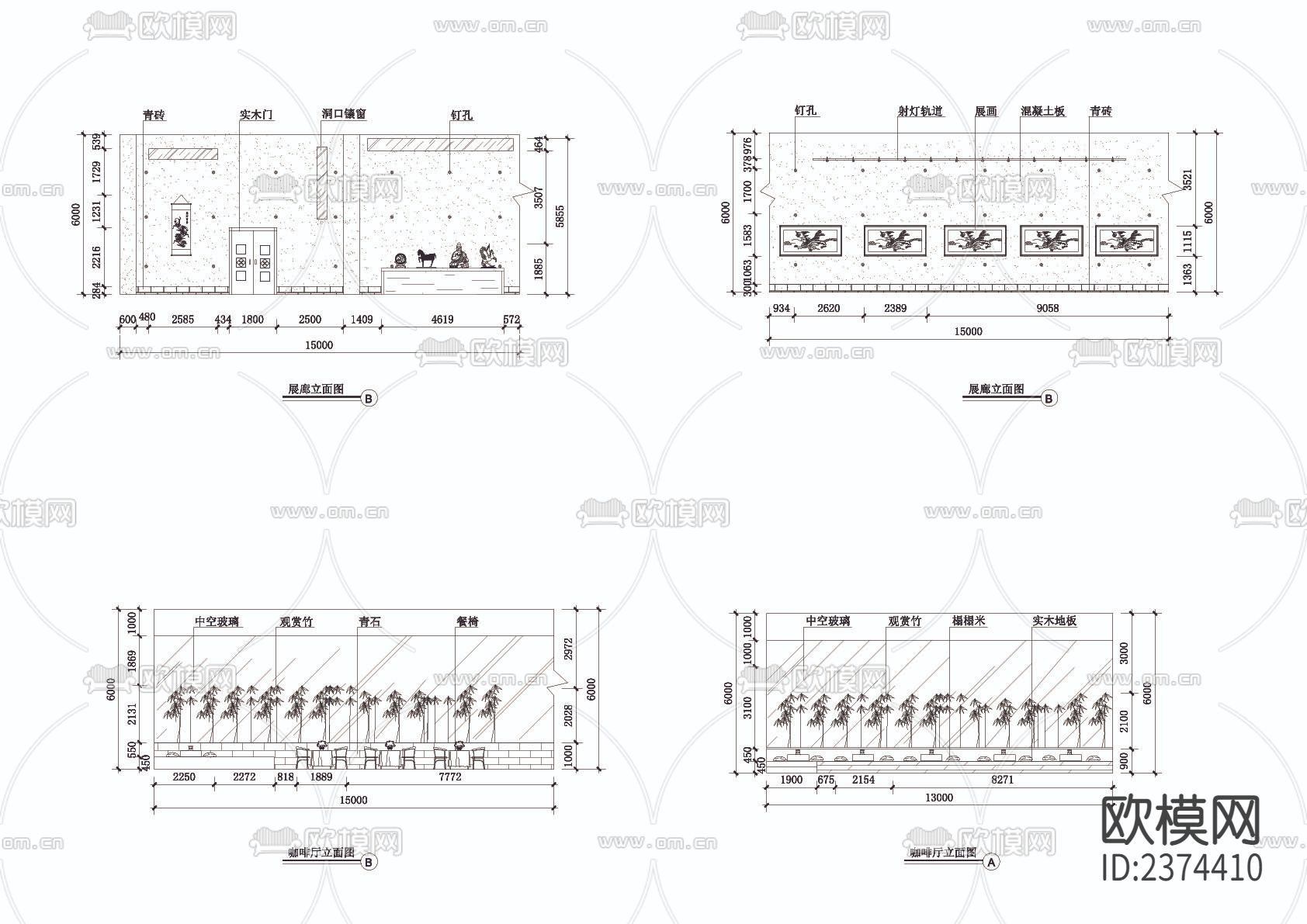艺术展馆CAD施工图下载（渲染图5）