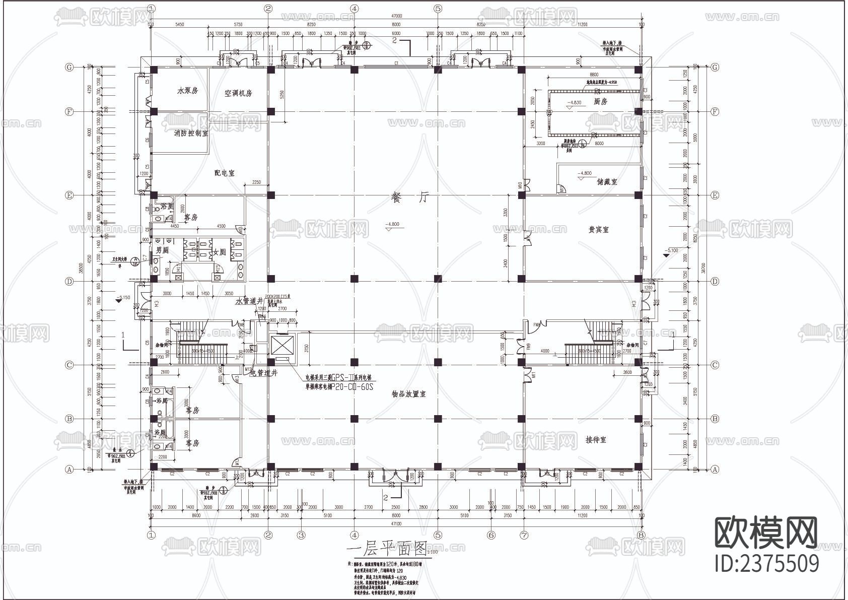 静音寺cad建筑图下载（渲染图2）