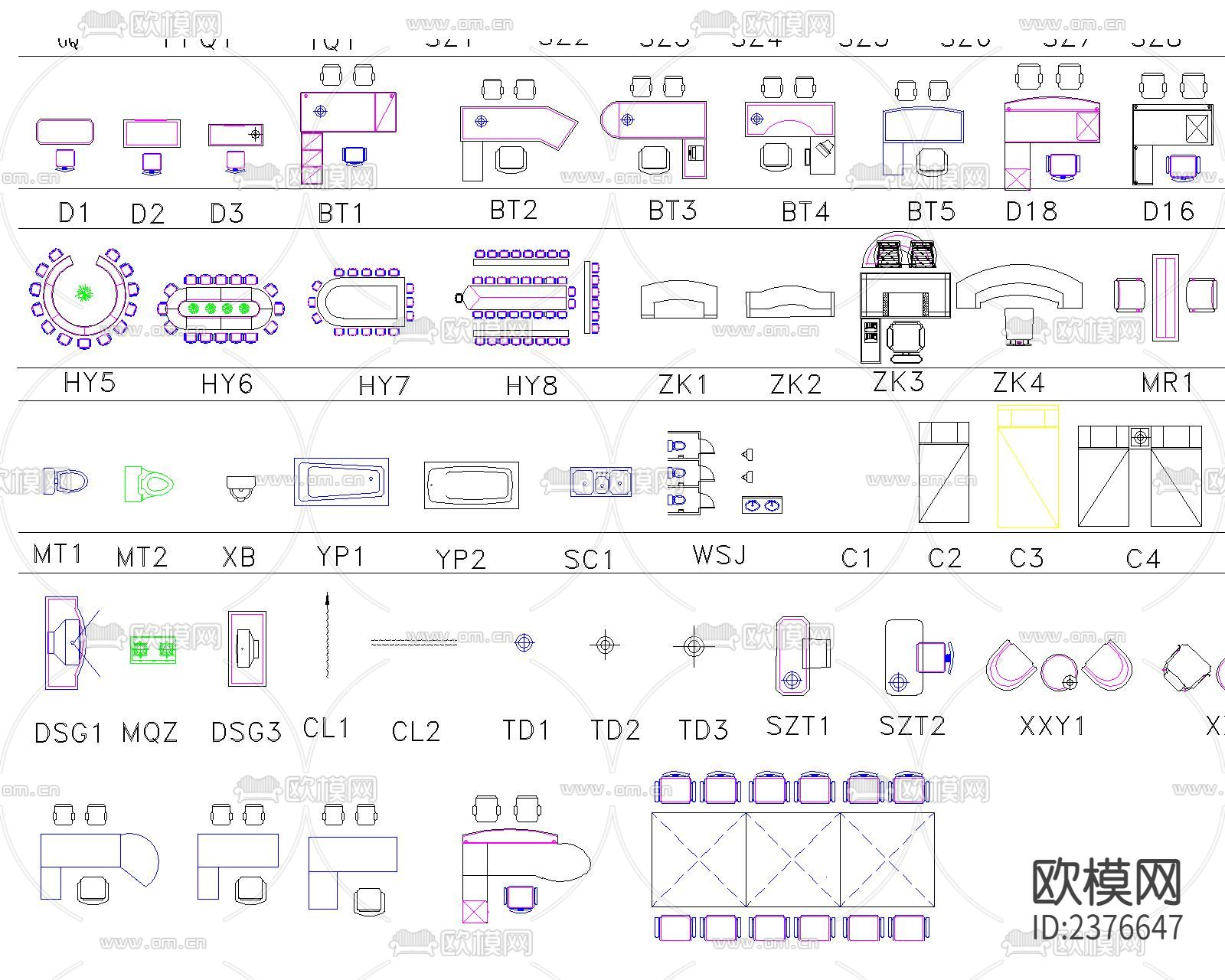 室内CAD图库下载（渲染图6）