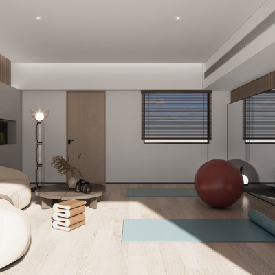  现代瑜伽室su模型 