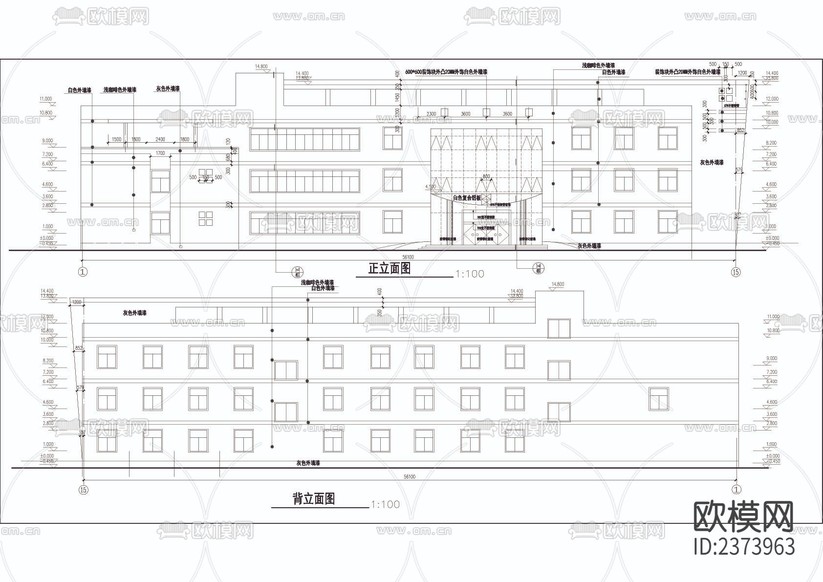 賓館全套CAD施工圖下載(渲染圖2)