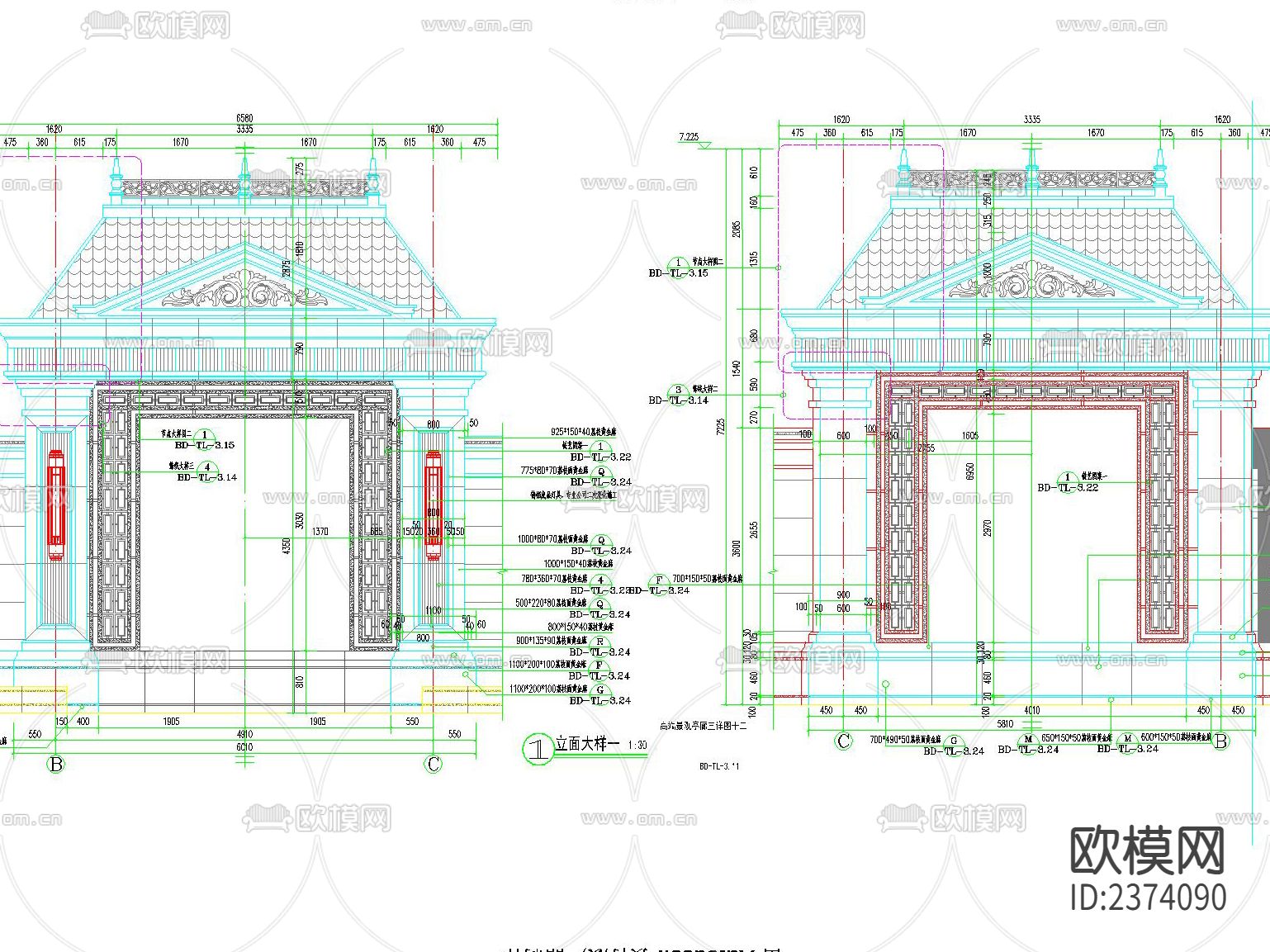 欧式居住区全套CAD施工图下载（渲染图1）