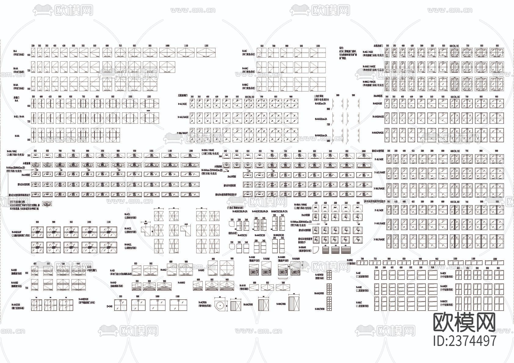 专业橱柜标准CAD图库下载（渲染图4）